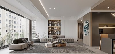 现代客餐厅3D模型下载